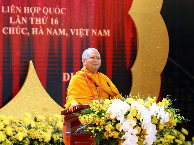 Most Venerable Phra Brahmapundit, President of the International Council for Day of Vesak (Source: VNA)