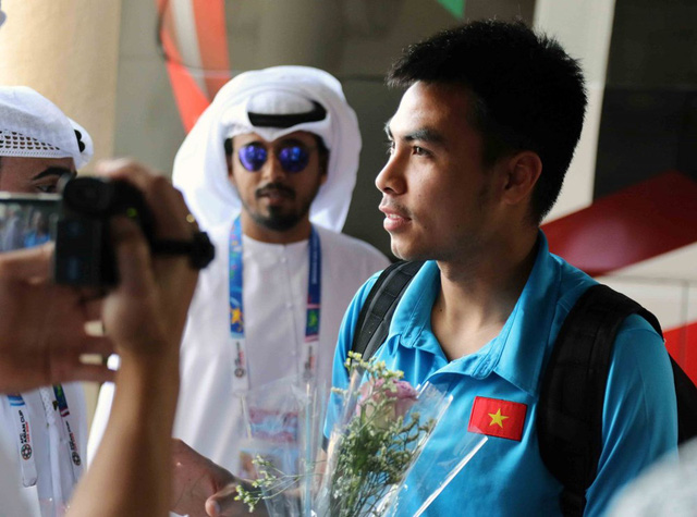 Midfielder Duc Huy has fully recovered from his injury suffered in the clash against Iran. (Photo: VFF)