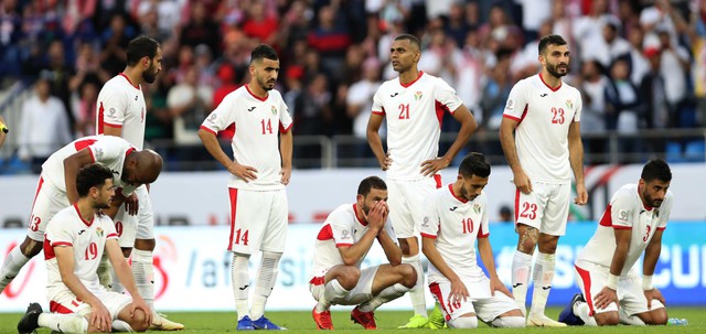 Jordan react after losing the penalty shoot-out to Vietnam. (Photo: AFC)