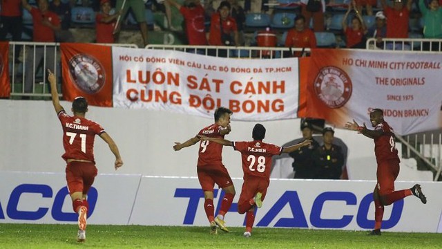
Ho Chi Minh City FC are the only team to maintain a winning run in the first two rounds of the 2019 V.League. (Photo: VPF)​
