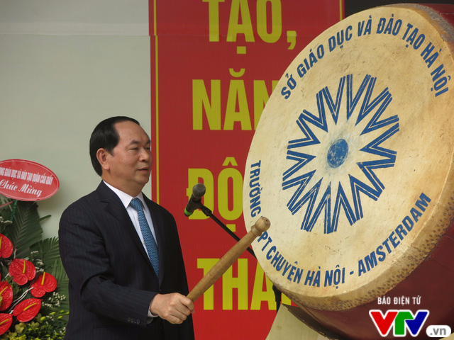 Chủ tịch nước Trần Đại Quang dự lễ khai giảng trường Hà Nội - Amsterdam - Ảnh 7.
