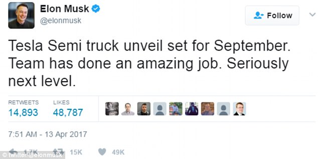 Elon Musk bất ngờ thông báo về mẫu xe điện mới qua Twitter - Ảnh 1.