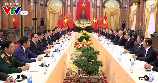 Chủ tịch nước Trần Đại Quang hội đàm Tổng Bí thư, Chủ tịch Trung Quốc - Ảnh 1.