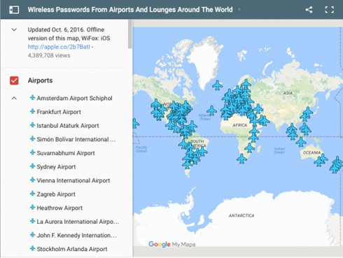 Ứng dụng tìm wifi và mật khẩu tại các sân bay lớn trên thế giới - Ảnh 1.