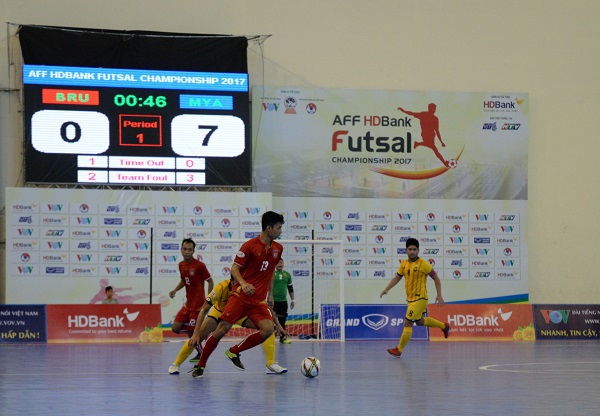 Giải futsal vô địch Đông Nam Á 2017: ĐT Myanmar thắng đậm ĐT Brunei - Ảnh 1.