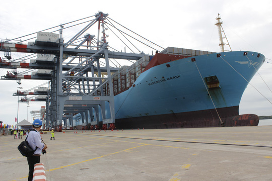 Đón tàu lớn nhất thế giới, Cái Mép thành cảng trung chuyển Quốc tế - Ảnh 1.