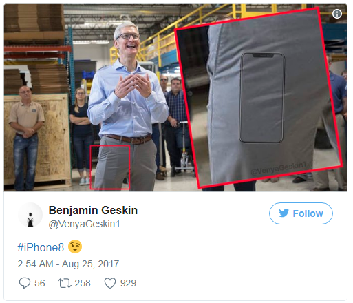 Đuổi hình bắt iPhone 8 qua… túi quần của CEO Apple - Ảnh 1.