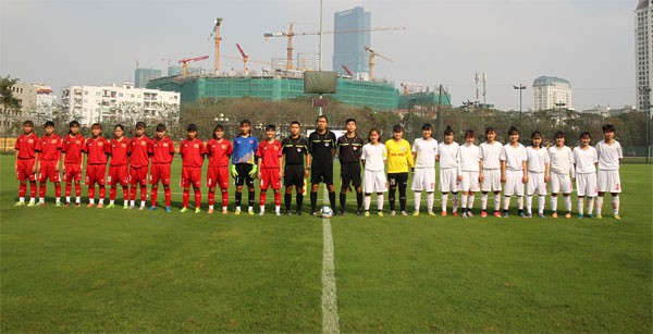 Đội dự tuyển nữ trẻ QG đá giao hữu với U16 nữ Hà Nội hưởng ứng ngày hội bóng đá nữ AFC - Ảnh 5.