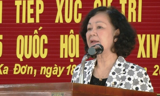 Trưởng ban Dân vận Trung ương tiếp xúc cử tri tỉnh Lâm Đồng - Ảnh 1.