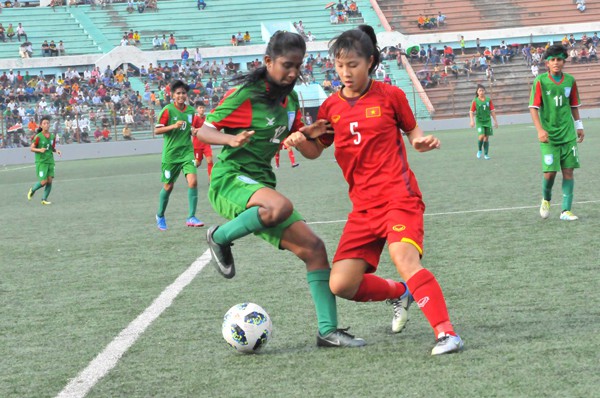 U16 nữ Việt Nam giành vé tham dự vòng loại thứ hai giải bóng đá U16 nữ châu Á 2019 - Ảnh 1.