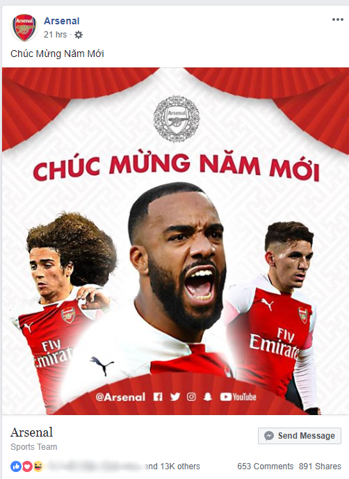 Man Utd, Arsenal, Dortmund cùng nhiều đội bóng lớn chúc Tết cổ động viên Việt Nam - Ảnh 4.