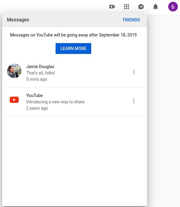 Google loại bỏ tính năng nhắn tin trực tiếp trên YouTube - Ảnh 1.