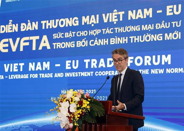 
Ambassador Giorgio Aliberti, Head of the EU Delegation to Vietnam (Photo: VNA)
