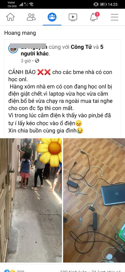 Hà Nội: Bé trai 10 tuổi bị điện giật tử vong khi đang học trực tuyến - Ảnh 1.