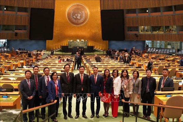 
Vietnam was elected to the UN Human Rights Council for the 2023-2025 tenure on October 11 at the 77th session of the UN General Assembly in New York. (Photo: VNA)

