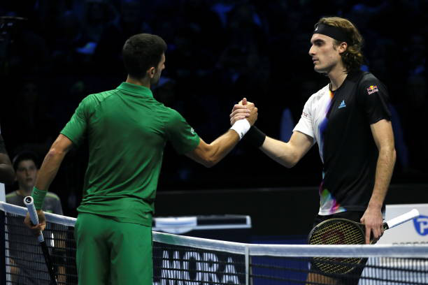 ATP Finals | Stefanos Tsitsipas không thể tạo bất ngờ trước Novak Djokovic   - Ảnh 2.