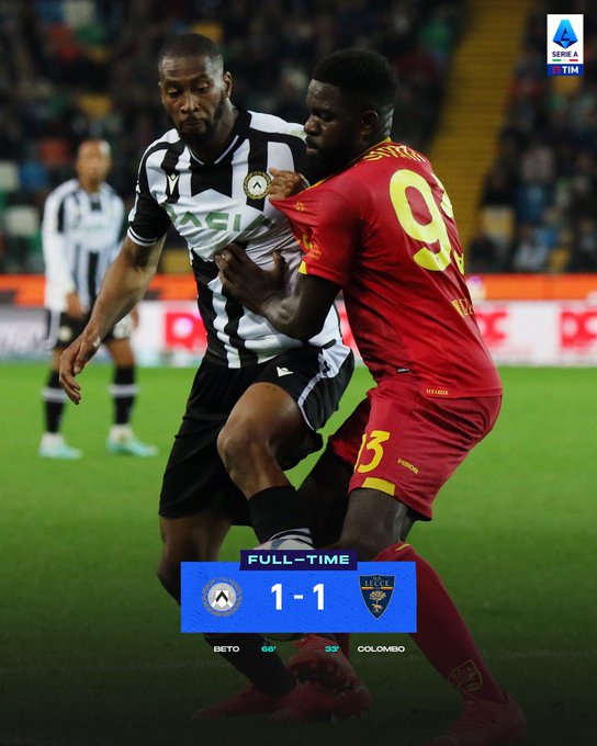 Udinese và Lecce tiếp tục nối dài mạch trận không thắng - Ảnh 1.