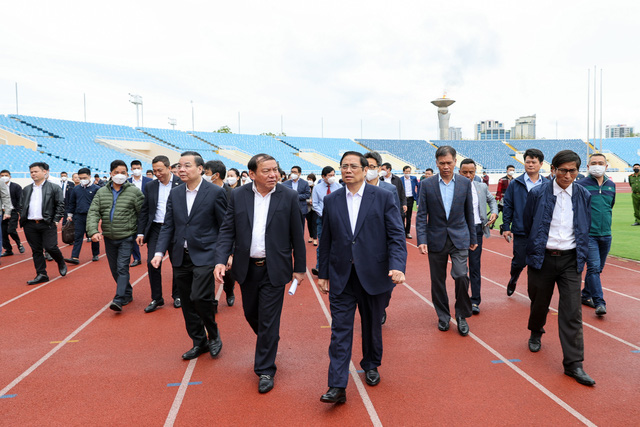 Thủ tướng động viên đoàn thể thao Việt Nam, kiểm tra công tác chuẩn bị SEA Games 31 - Ảnh 5.