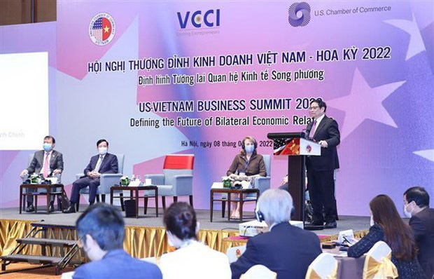 
Prime Minister Pham Minh Chinh attends US-Vietnam Busiess Summit in March 2022 (Photo: VNA)
