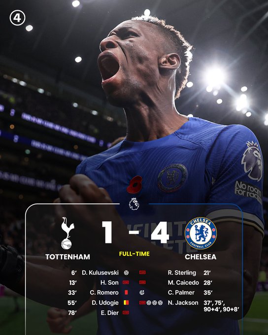 Đá muộn vòng 11 Ngoại hạng Anh: Tottenham đại bại trước Chelsea - Ảnh 1.