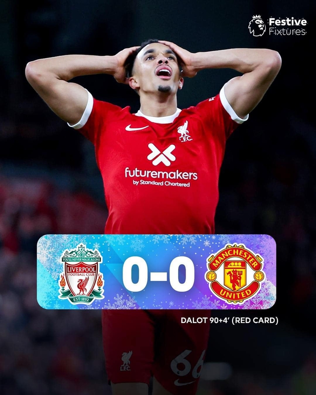 Vòng 17 Ngoại hạng Anh: Liverpool hòa thất vọng trước Man Utd - Ảnh 1.