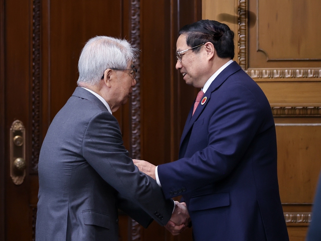 Thủ tướng Chính phủ Phạm Minh Chính hội kiến Chủ tịch Thượng viện Nhật Bản - Ảnh 1.