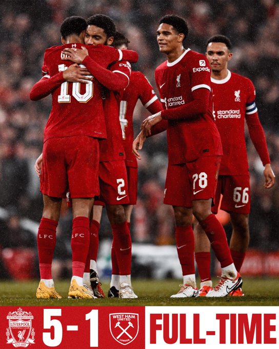 Đại thắng West Ham, Liverpool thẳng tiến vào bán kết cúp Liên đoàn Anh - Ảnh 1.