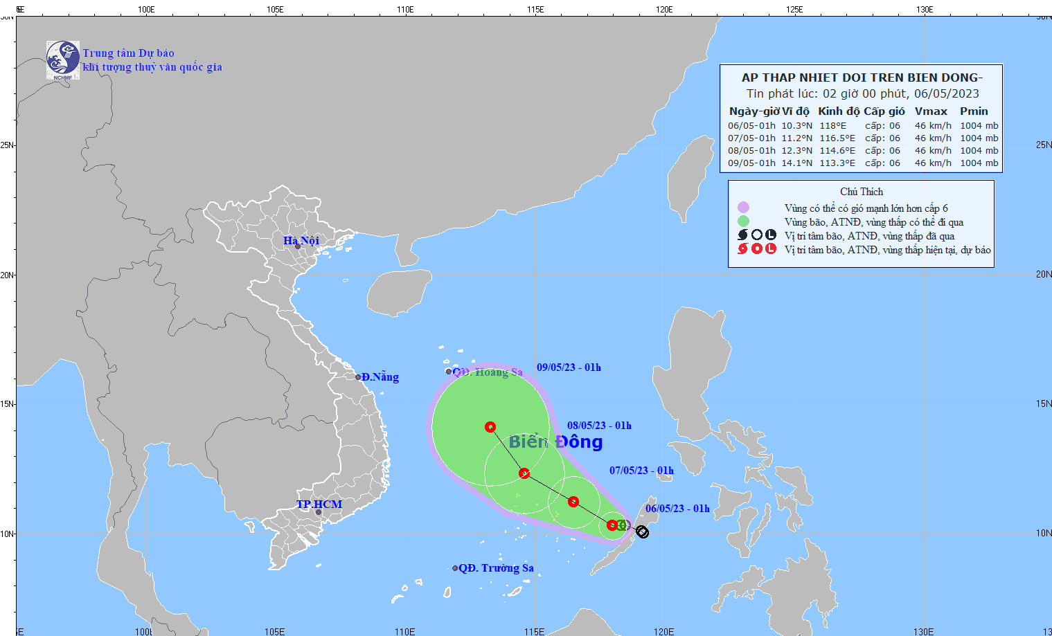 Áp thấp nhiệt đới cách đảo Song Tử Tây khoảng 430km - Ảnh 1.