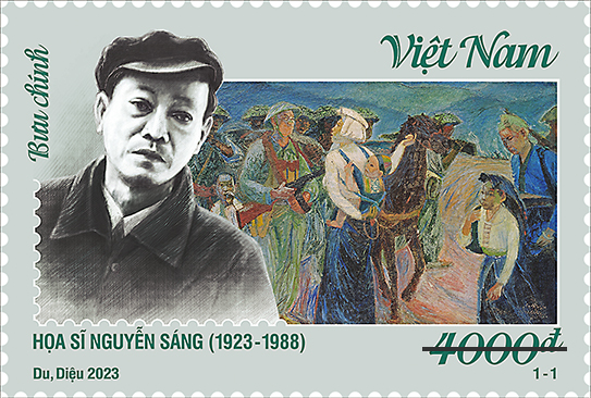 Phát hành bộ tem bưu chính kỷ niệm 100 năm sinh họa sĩ Nguyễn Sáng - Ảnh 1.