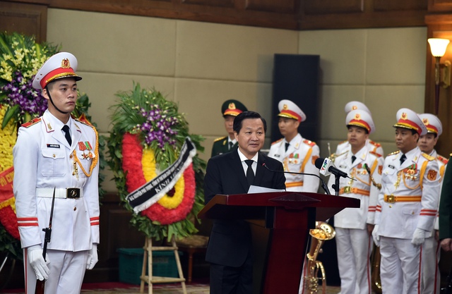 Tổ chức trọng thể Lễ truy điệu và tiễn đưa Phó Thủ tướng Lê Văn Thành về nơi an nghỉ cuối cùng - Ảnh 7.