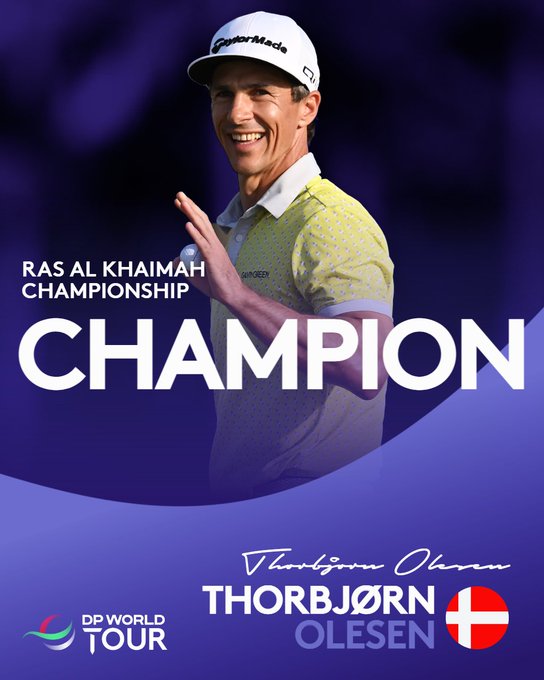 Thorbjorn Olesen vô địch giải golf Ras Al Khaimah Championship 2024