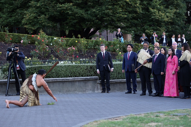 Lễ đón Thủ tướng Phạm Minh Chính thăm chính thức New Zealand theo nghi thức cao nhất - Ảnh 6.