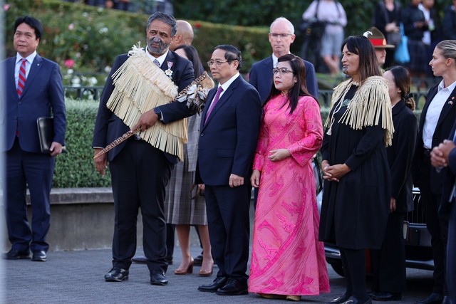Lễ đón Thủ tướng Phạm Minh Chính thăm chính thức New Zealand theo nghi thức cao nhất - Ảnh 4.