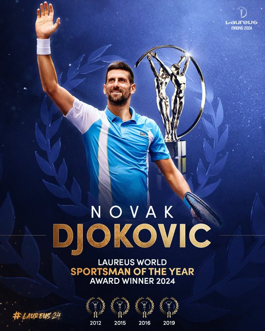 Novak Djokovic lần thứ 5 nhận giải thưởng Laureus - Ảnh 1.