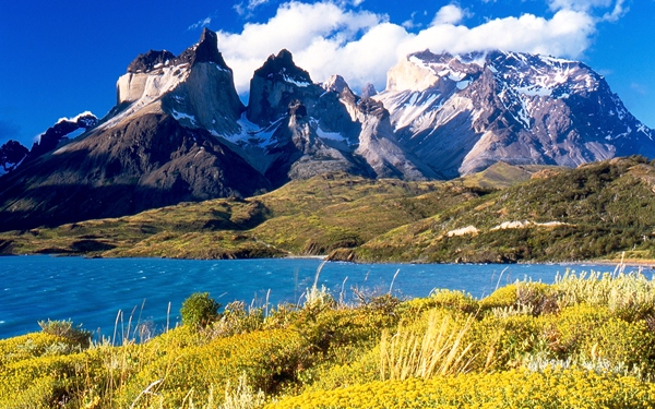 Patagonia là một trong những điểm đến tuyệt đẹp nhất ở Nam Mỹ. Hình ảnh này sẽ đưa bạn đến khám phá những dãy núi cao ngất ngưởng và những thảm cỏ xanh ngắt. Hãy tận hưởng những cảnh quan tuyệt đẹp trong bức ảnh này!