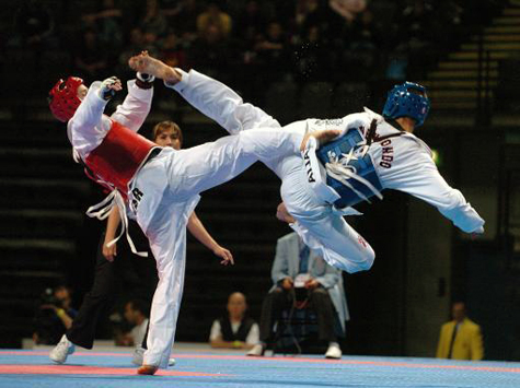 Những hình ảnh ấn tượng các trận đấu chung kết Taekwondo