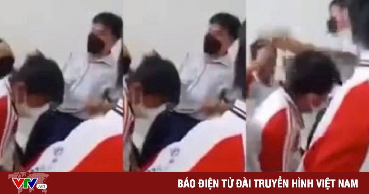 Plucking the keyboard, the male student was beaten and slapped by the teacher
