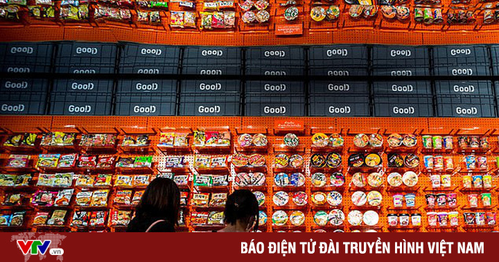 The store displays and processes hundreds of types of instant noodles that attract young Thai people