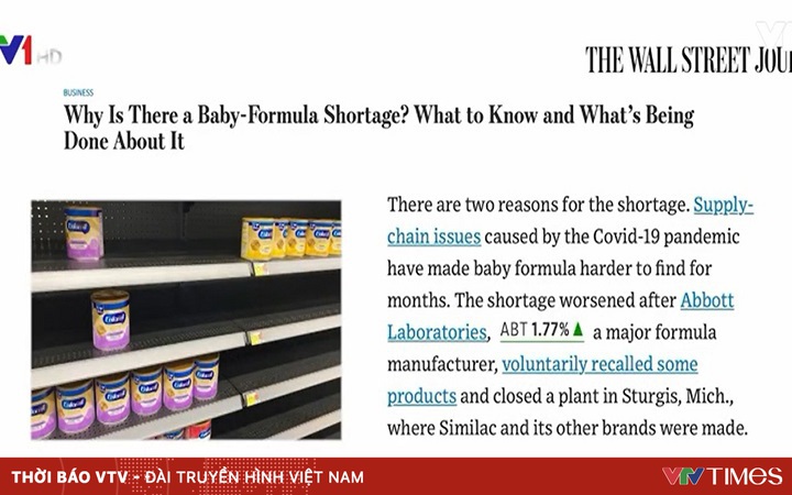 Baby milk shortage in the US may last until the end of this year