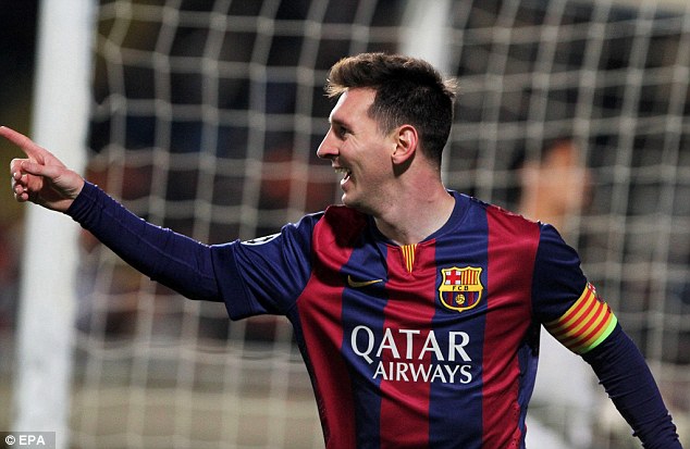 Messi trở thành người đầu tiên cán mốc 72 bàn thắng tại Champions League.