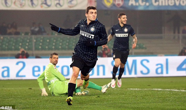 Mateo Kovacic mở tý số cho Inter Milan