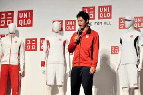 Kei Nishikori là đại diện thương hiệu toàn cầu của Uniqlo