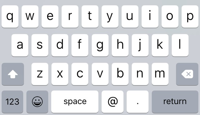 Bàn phím nhập trên iOS 9 sử dụng chữ in thường thay vì chữ in hoa