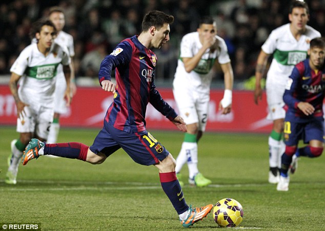 Messi lập một cú đúp trong chiến thắng 6-0 của Barcelona