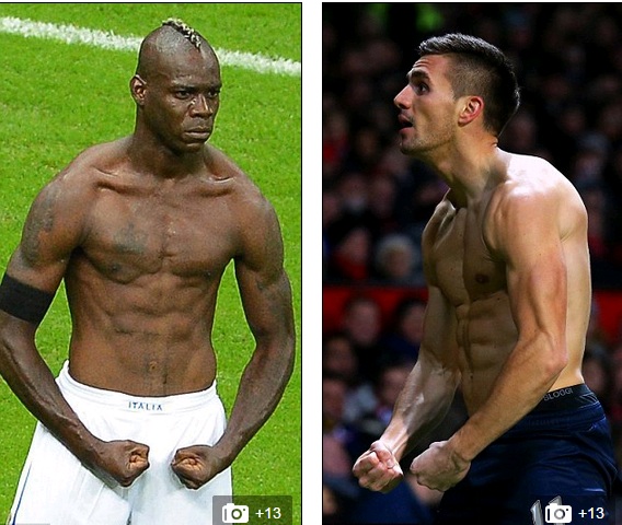 Xem ra, Tadic có thân hình chuẩn hơn cả Balotelli.