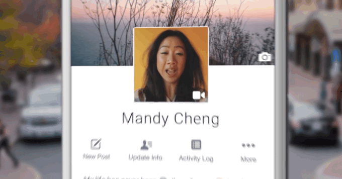 Người dùng sẽ có thể sử dụng video làm ảnh đại diện trên Facebook