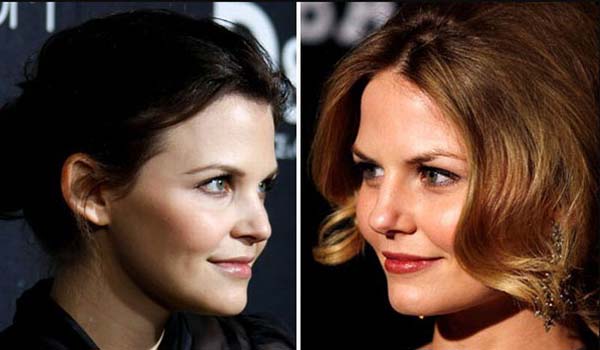 Nữ diễn viên Ginnifer Goodwin và Jennifer Morrison không khác gì chị em sinh đôi với nét mặt nghiêng giống hệt nhau.