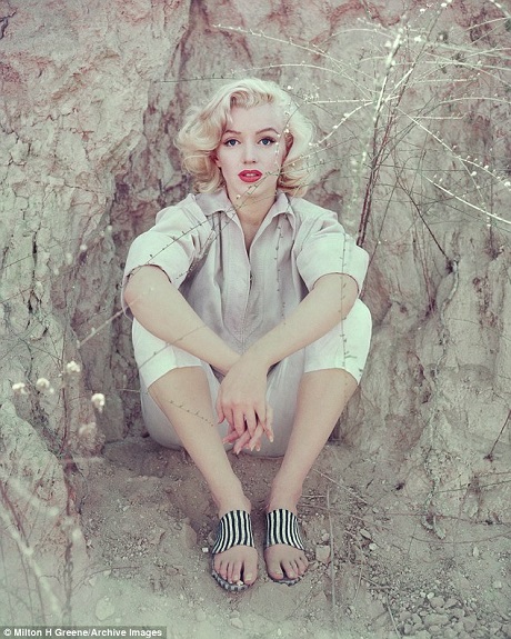 Bản thân Marilyn đã là một “công trình nghệ thuật”. Cô không cần chuẩn bị cho thật đỏm dáng mới có thể xuất hiện trong các buổi chụp hình. Bức ảnh chụp năm 1953.