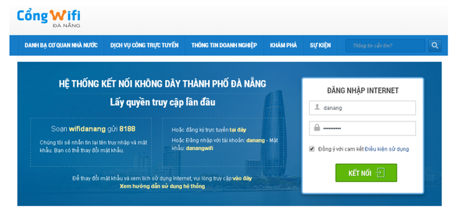 Mạng Wi-Fi miễn phí tại Đà Nẵng rất dễ dàng truy cập (Nguồn ảnh: Bkav)