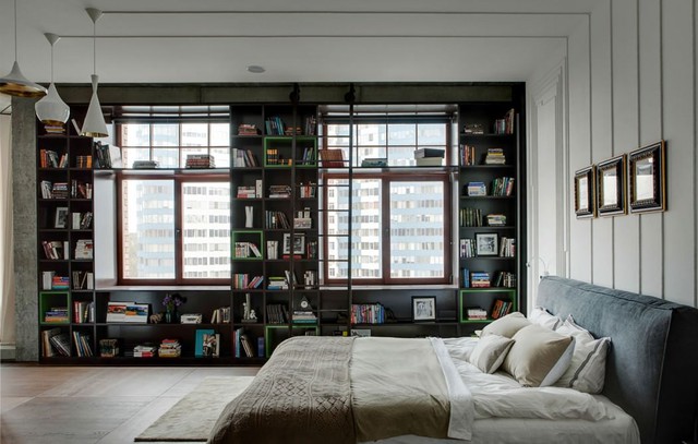 Hệ thống cửa sổ lớn giúp phòng ngủ lấy được tối đa lượng ánh sáng tự nhiên